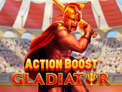 Logotipo do caça-niquel Action Boost Gladiator da SpinPlay