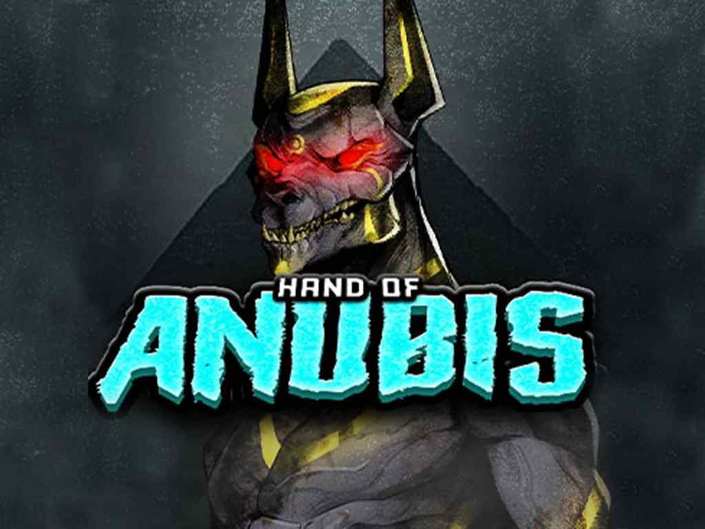 Logotipo do caça-niquel Hand of Anubis da Hacksaw Gaming